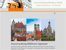 Tablet Screenshot of hausverwaltung-messmann.de